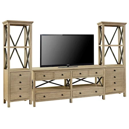 Transitional Entertainment Wall Unit